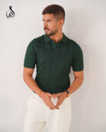 The Noble Texture Polo - Deep Forest Green - Image 3