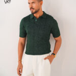 The Noble Texture Polo - Deep Forest Green