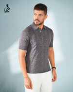 The Noble Texture Polo - Charcoal Gray